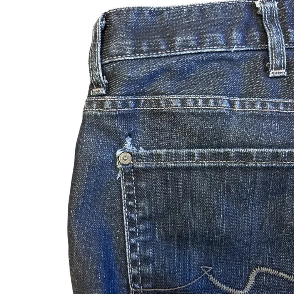 7 For All Mankind Austyn Dark Wash Straight Leg Relaxed Denim Jeans 40 x 34